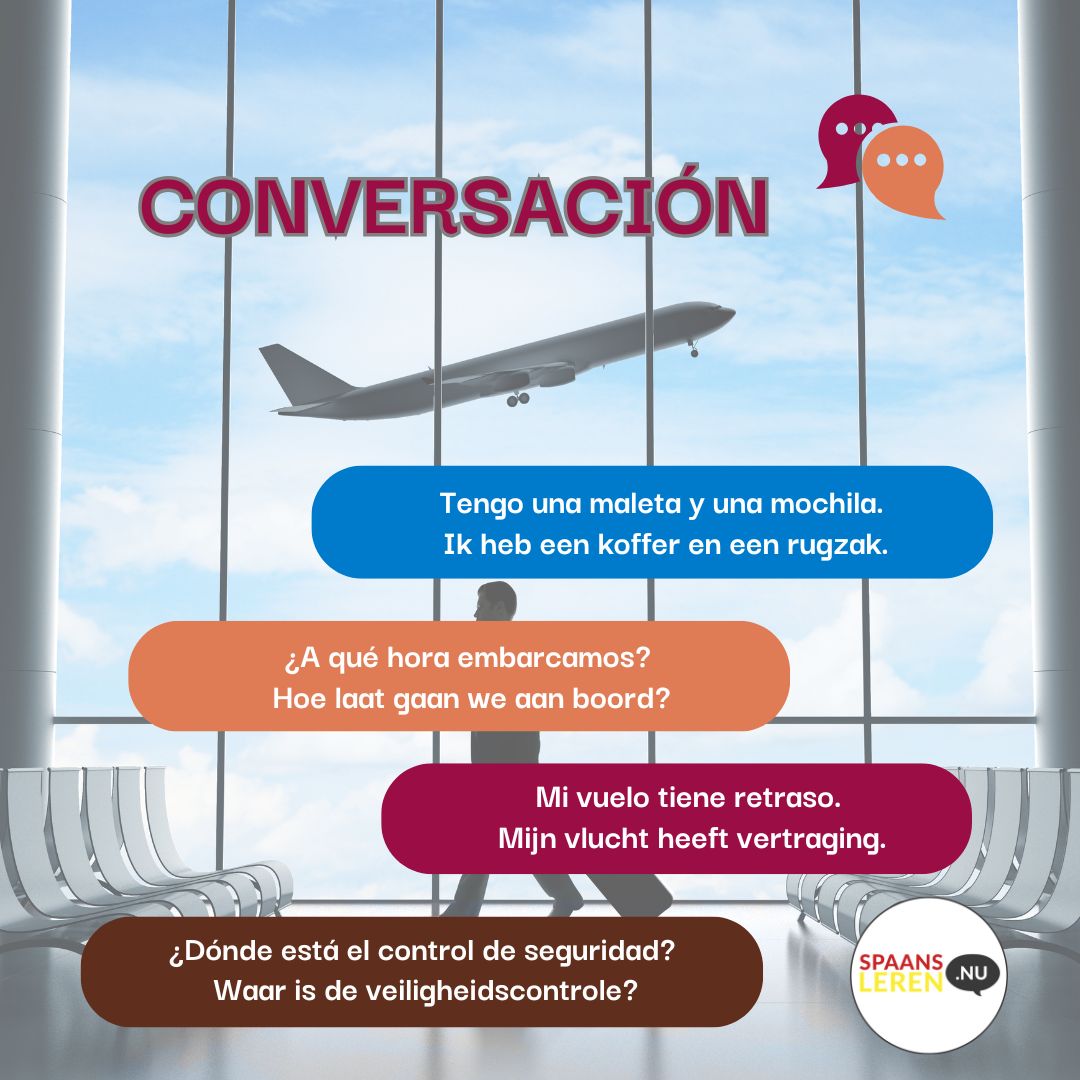 Op de luchthaven in Spanje