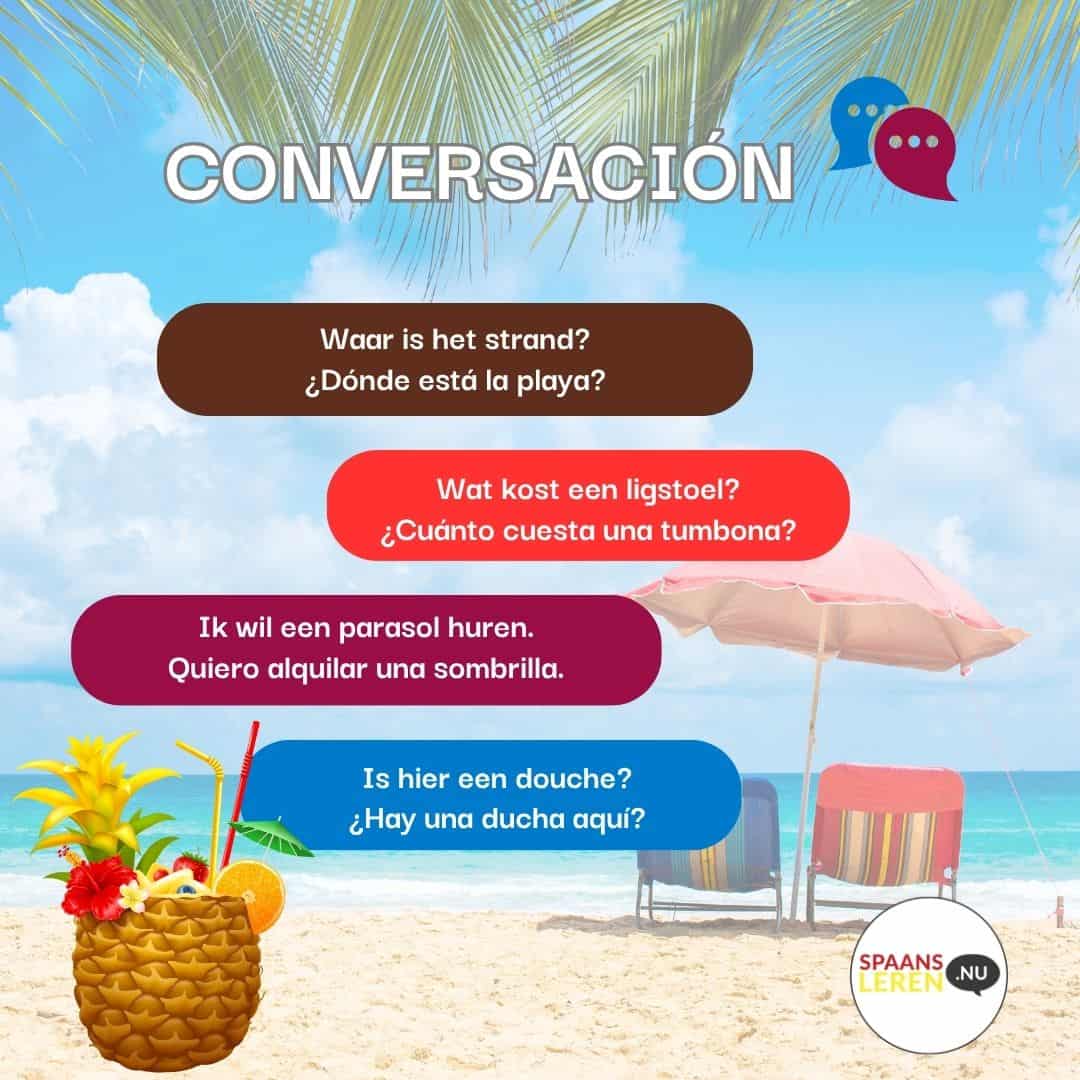 Een dag op het strand in Spanje